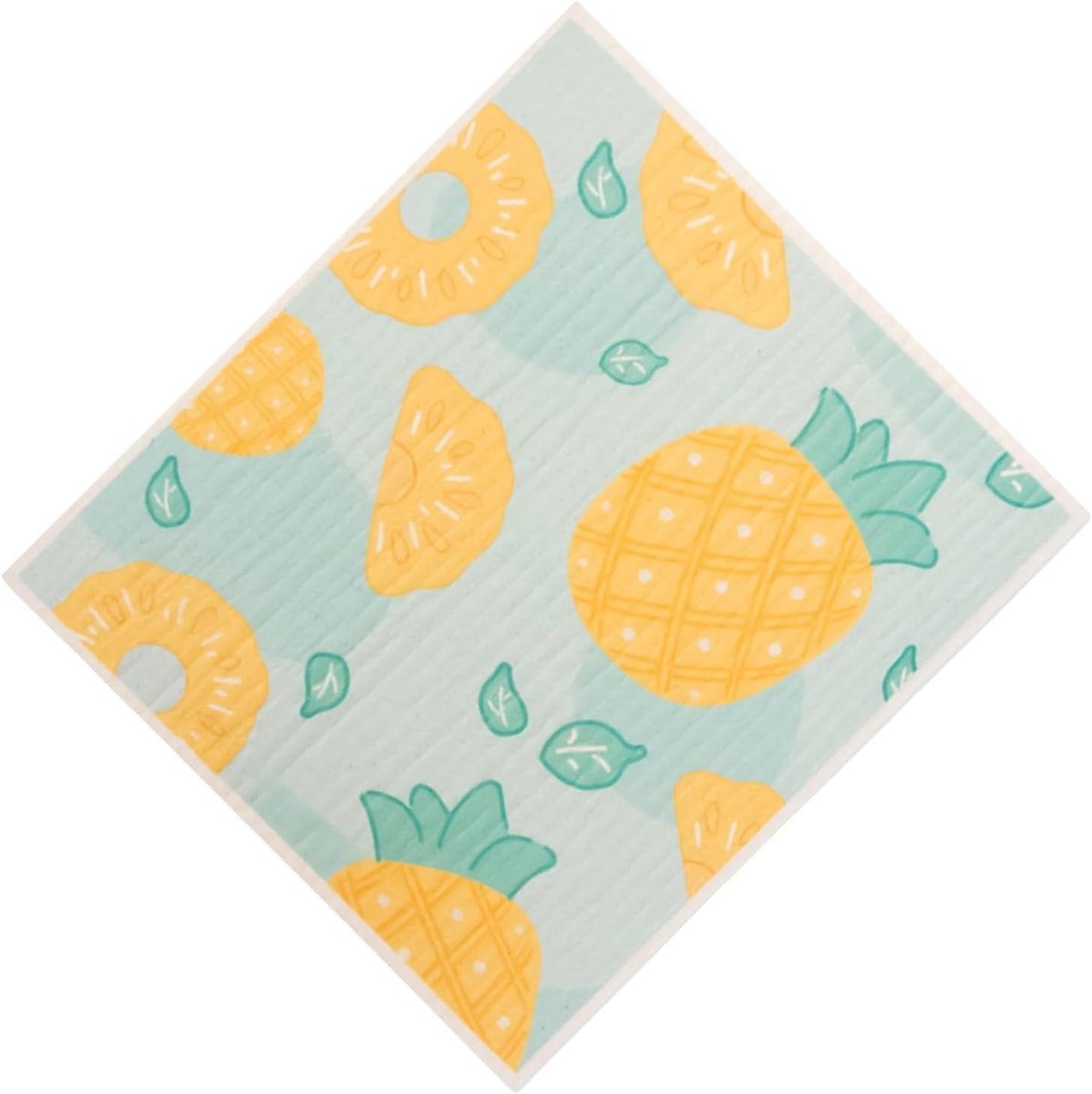 Afwasdoeken Houtpulp - Vaatdoeken Keuken - Keuken Schoonmaken - Honingraatstructuur - 18.2 x 18.2 cm - Ananas