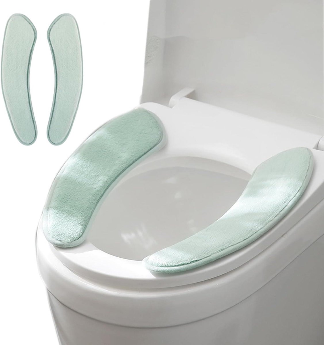 Toiletzittinghoes - WC brilhoes - Extra comfort - Zelfklevend en wasbaar - Universele pasvorm - Groen