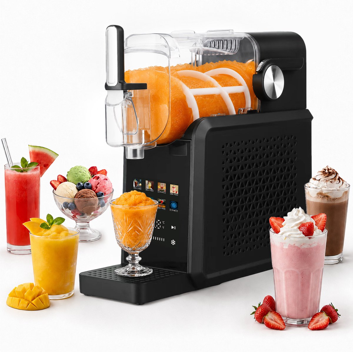 Ijskrabber Machine – 200W Aspera Compressor, R290 Koelmiddel, 10 Consistentieniveaus, 15–60 min Slush in 3 Stappen