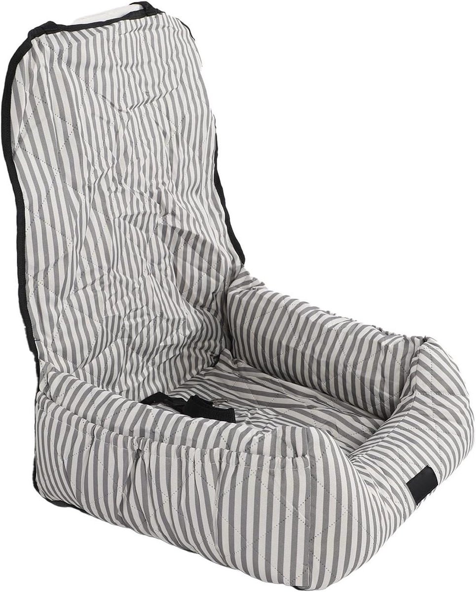 Hondenautostoel - Hondenverhoger Puppy - Veilig Reizen - Waterdicht en Krasbestendig - 45 x 38 x 15 cm - Grijs Wit