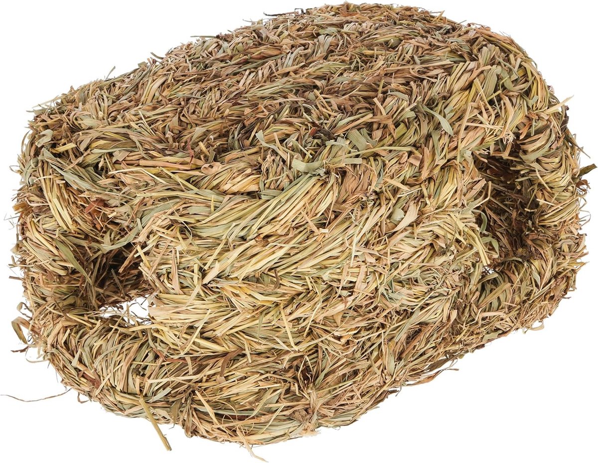 Konijnenhuis - Natuurgras - 28 cm lang - Natuurlijk gedroogd gras - Voor kleine huisdieren