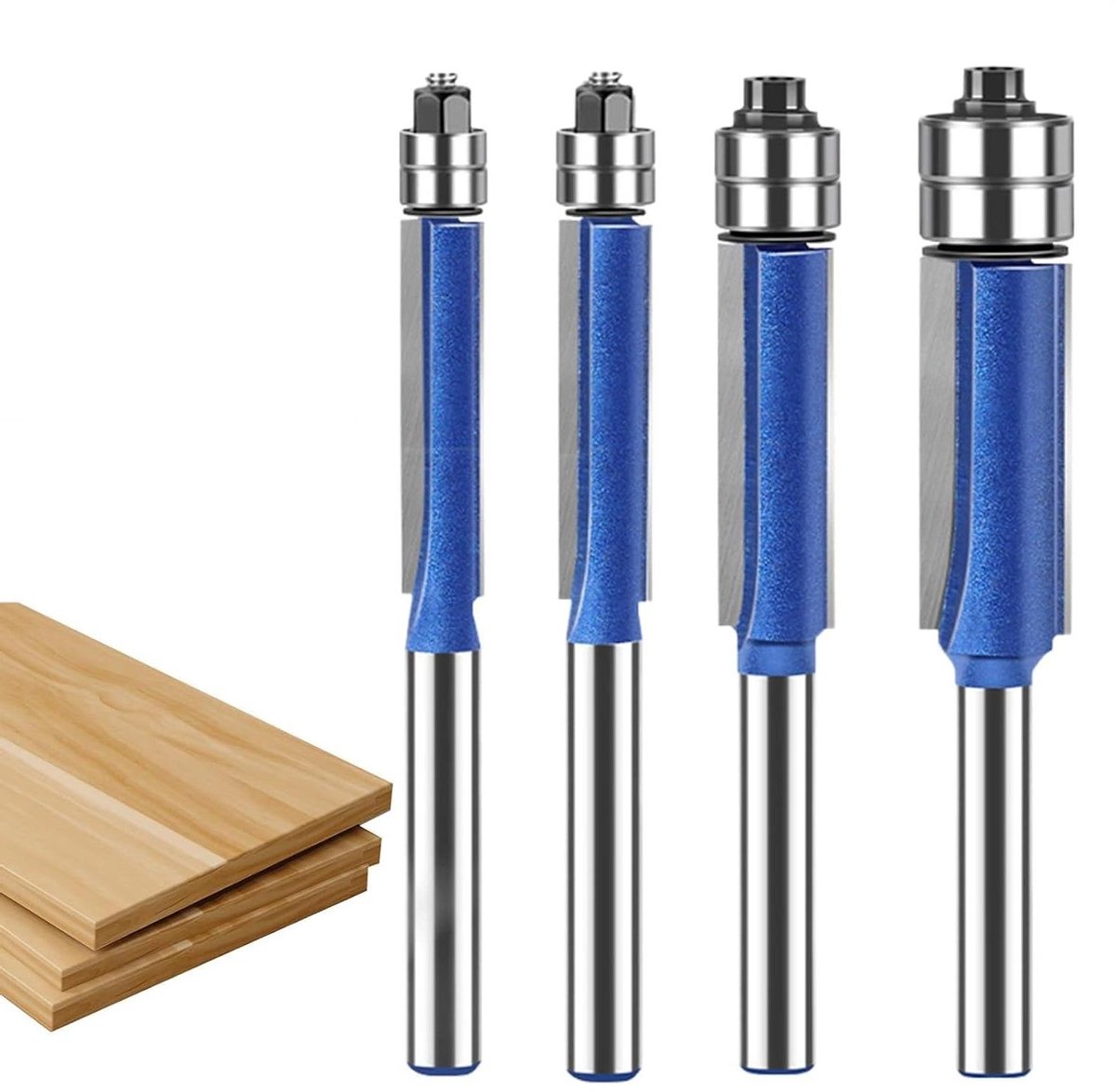 Freesen Bit Set - Router Bits - Precisie Frezen - Vierdelig - 5x8cm - Metaal