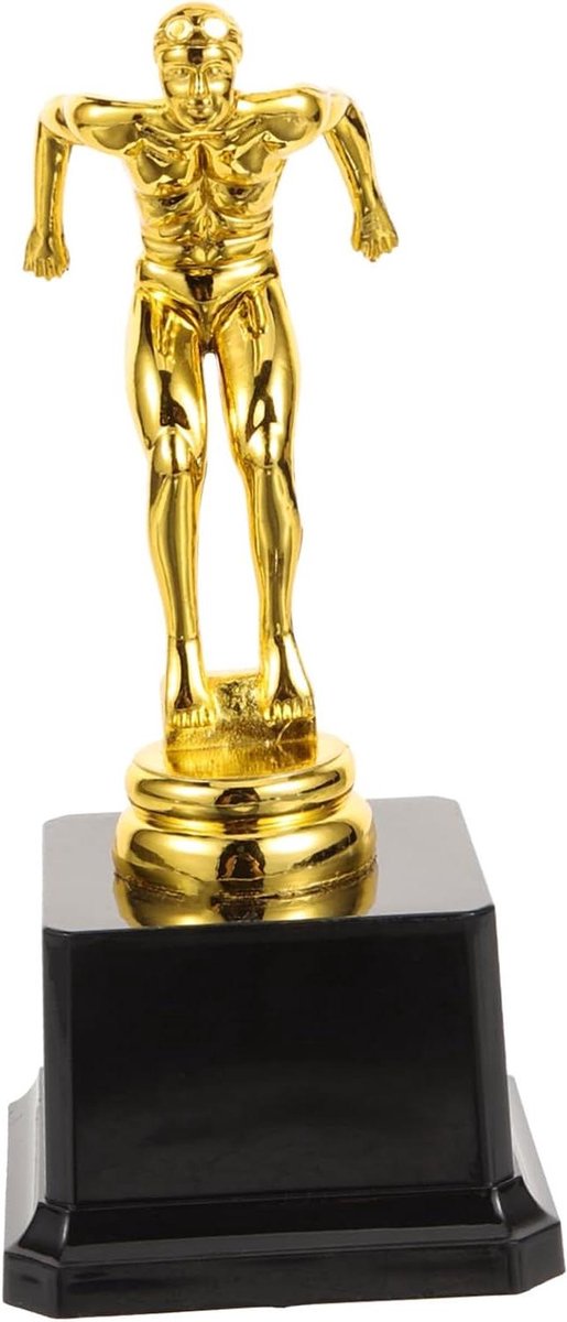 Plastic Trofee - Beker Prijstrofee - Sportevenementen Prijsuitreiking - Realistische Uitstraling - 18x7.5cm - Goud