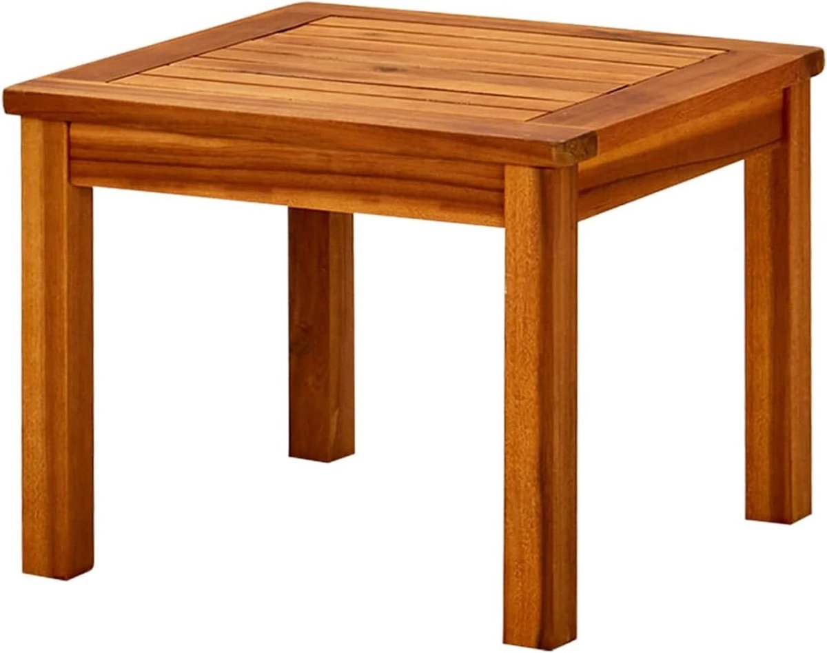 Houten Tuintafel - Buitenmeubel - Gezellig Buiten Zitten - Massief Hout - 45x45x36 cm - Natuurlijk