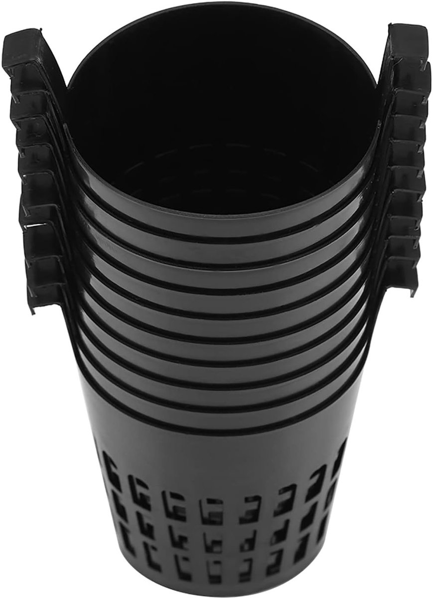 10 Stuks Plastic Mesh Net Cups met Hanger voor Hydrocultuur - Ideale Plant Potten voor Tuin en Kweek 70x80mm