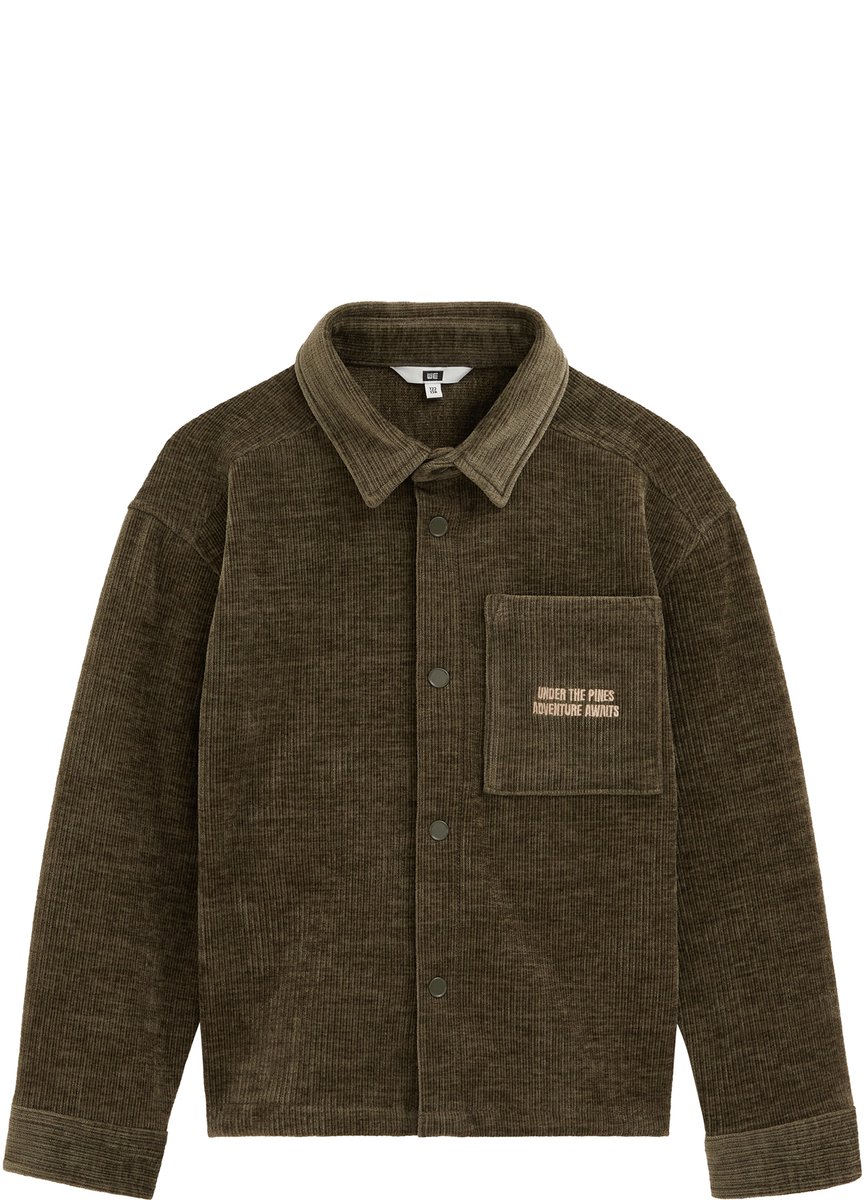 WE Fashion Jongens corduroy overshirt met embroidery