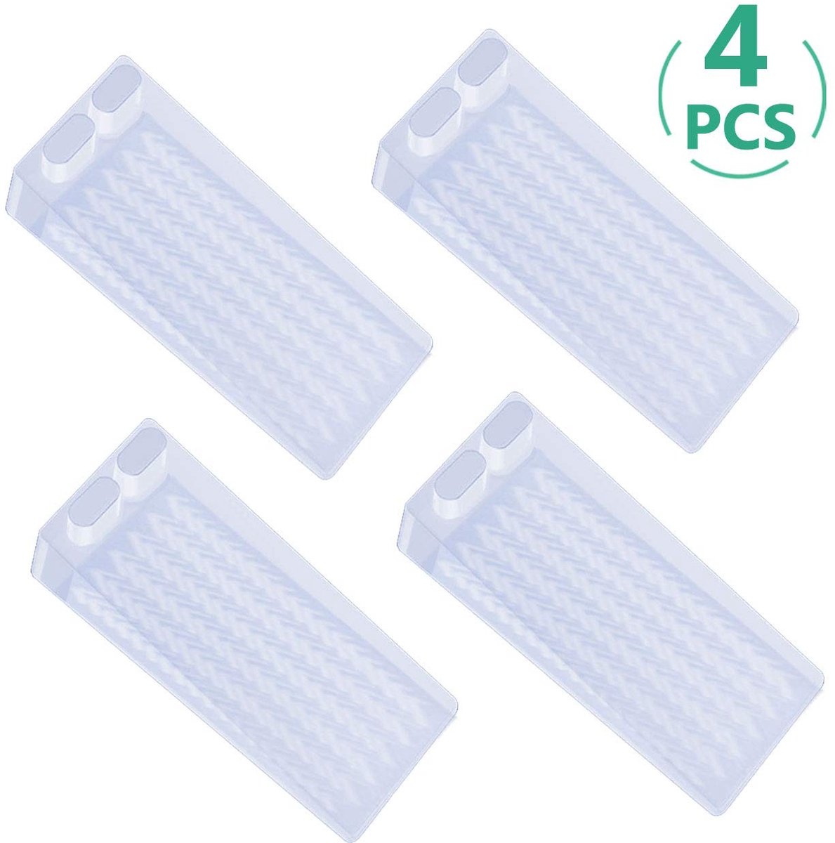 Omgoods - Set van 4 Rubber Deurstopper Wedges, Verstelbaar en Antislip