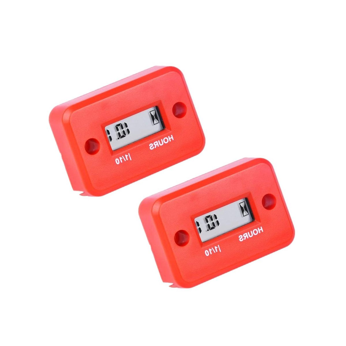 Digitale urenteller - Bedrijfsuren meter - Motoren bijhouden - Waterdicht IP68 - 2 stuks - Zwart en rood