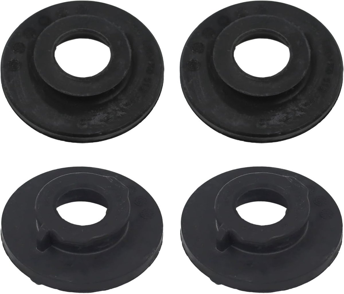 Complete set veerplaat en stopbuffer voor VW Golf 5/6 - Hoogwaardige, corrosiebestendige kwaliteit voor optimale rijstabiliteit en duurzaamheid.