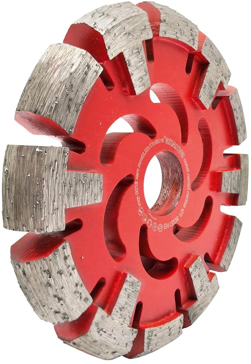 Diamantfreesschijf - Betonzaagblad - Vloerverwarming aanleggen - Stofafvoer bevorderend - 130 mm - Rood
