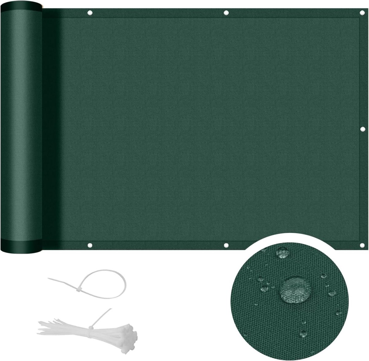 Balkonscherm - Privacy scherm - Ingezien worden - Water en winddicht - 0.9x2m - Groen