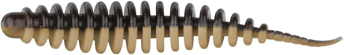 Rubber Vis Aas - Flexibel kunstaas - Vissen op forel - UV actief met knoflook - 8 stuks 65mm - Modderkleur