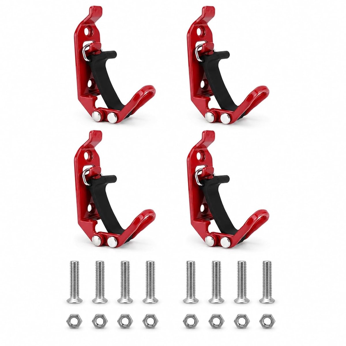 Draagbare Dakkoffer met 4 Klemmen, Metalen Rubber, Wandmontage voor Auto's, Trucks en Botens, Perfect voor Gereedschap en Bagage