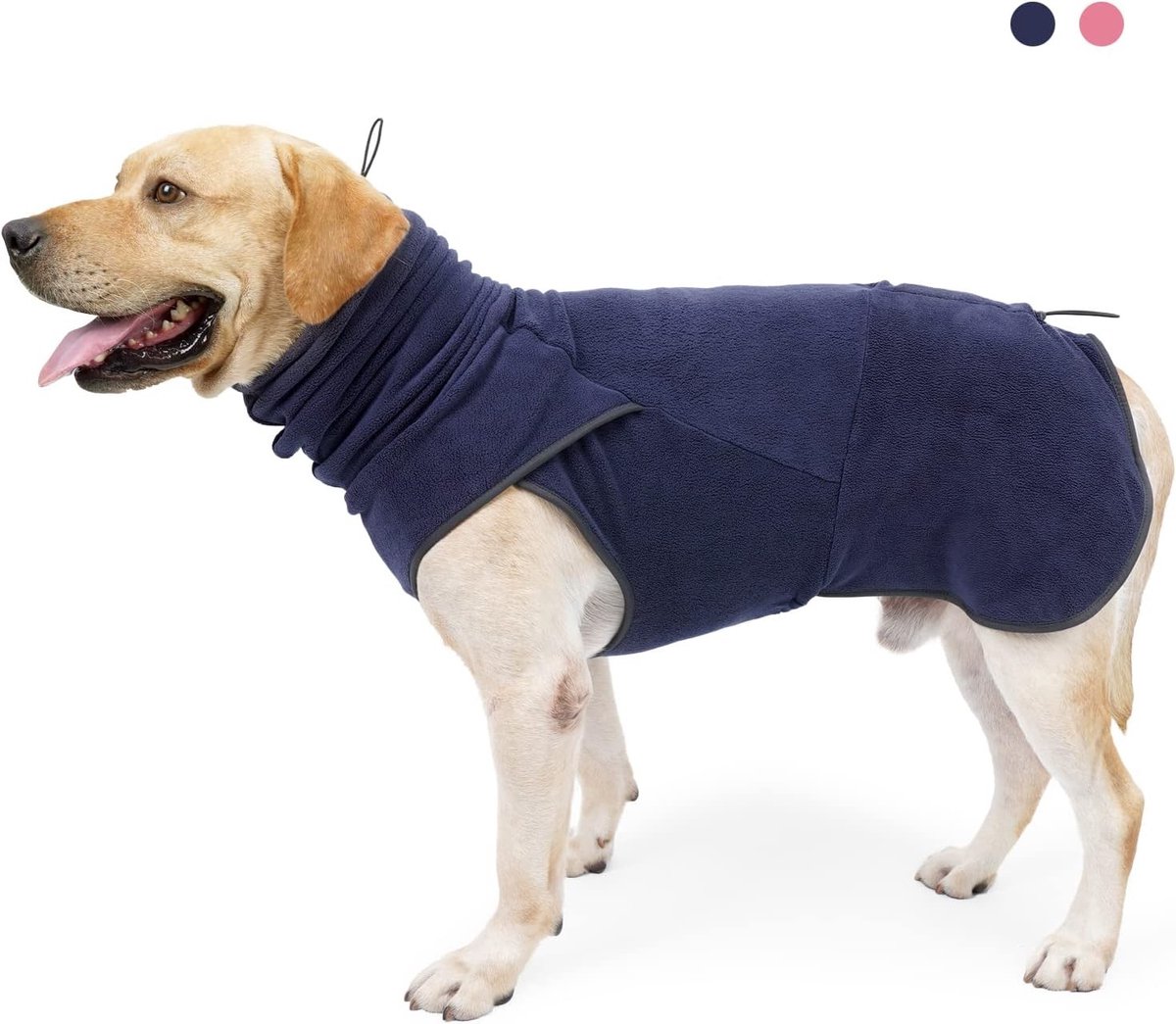Hondenbadjas maat m - Blauw - Fleece Trui voor Middelgrote Honden - Warme Angstverminderende Huisdierkleding