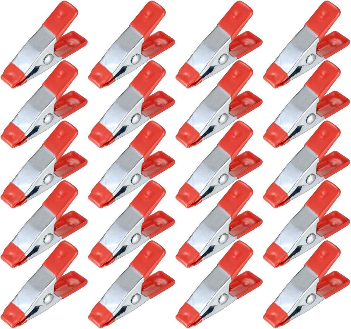 Metalen Veerklemmen - Rood - 5 cm - Gecoate Klemhouder - Voor Houtbewerking en Camping
