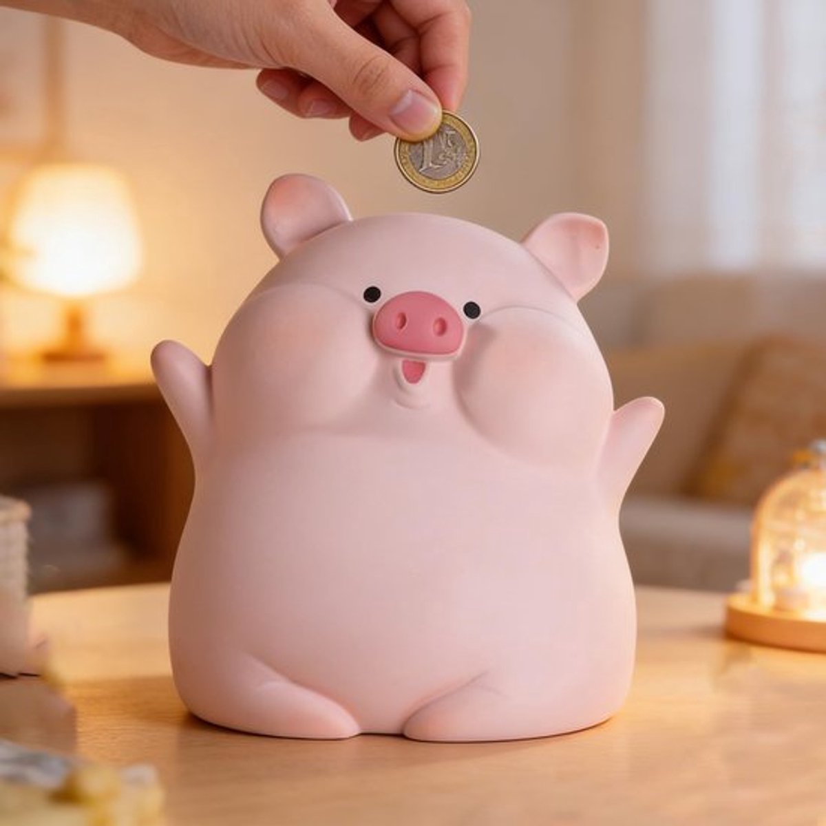 Spaarpot Kawaii - Kunststof Spaarvarken - Grappig voor Kinderen - Decoratief Object - Veilig en Milieuvriendelijk - Geschikt voor Alle Leeftijden