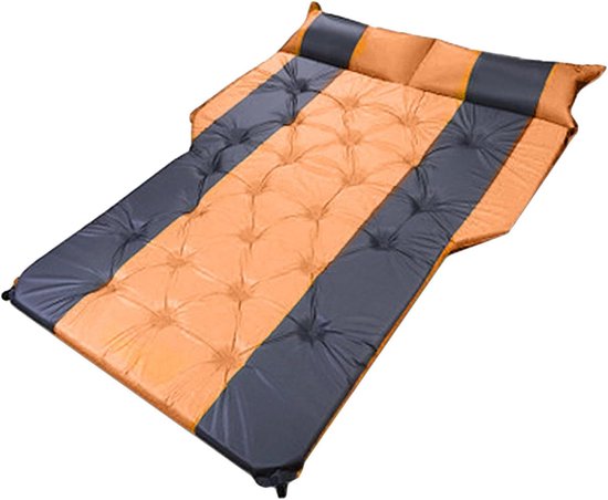 Automatische Slaapmat - Luchtbed Auto - Kamperen en Reizen - Automatisch Opblaasbaar - 180x132x5 cm - Oranje — afbeelding 4