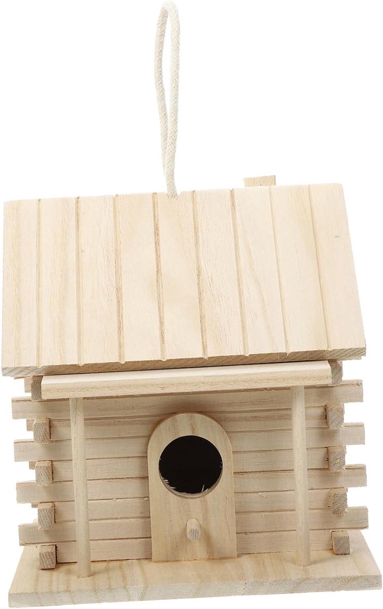 Vogelhuis Nestkast - Broedkast Parkiet - Vogels Kweken - Gemakkelijk Te Reinigen - 18 x 17 x 16 cm - Khaki