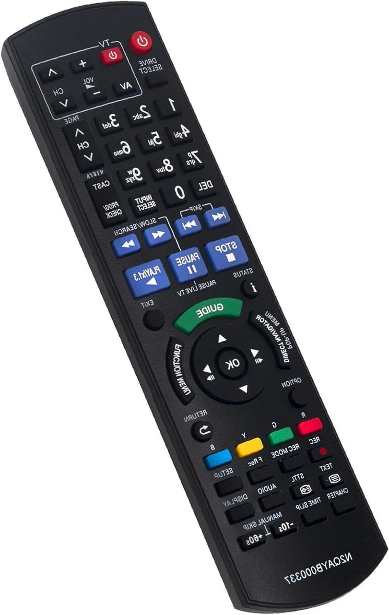 Vervanging Afstandsbediening - Afstandsbediening - Blu-ray Recorder Bedienen - Ergonomisch Ontwerp - 20.5 x 5 x 1.5 cm - Zwart