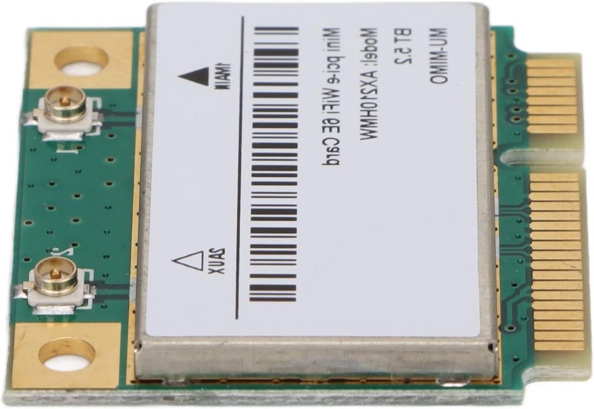 Draadloze WiFi Kaart - Netwerkadapter PCIE - Snelle Internetverbinding - Triband WiFi 6GHz - Mini PCIE - Groen