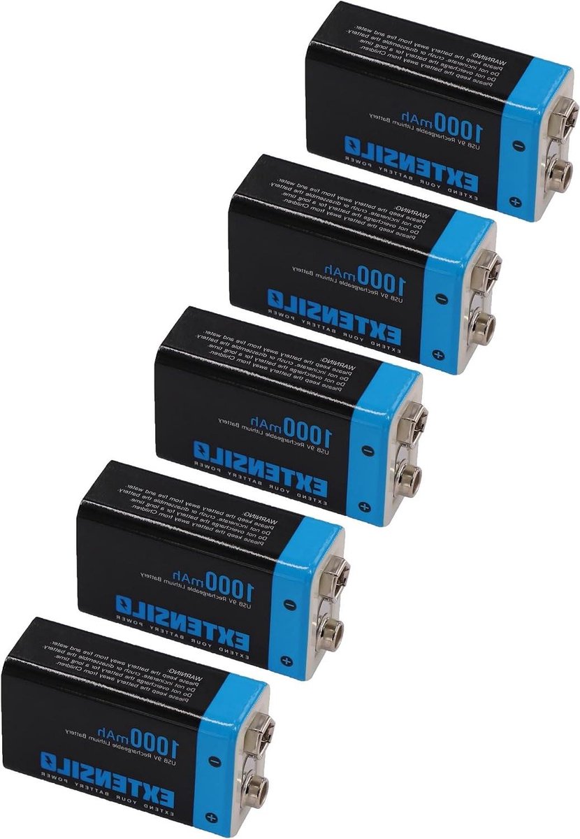 9V Blokaccu - Vervangende Batterij - Alarmsystemen - Direct Klaar Voor Gebruik - 1 Ah 9V - Niet gespecificeerd