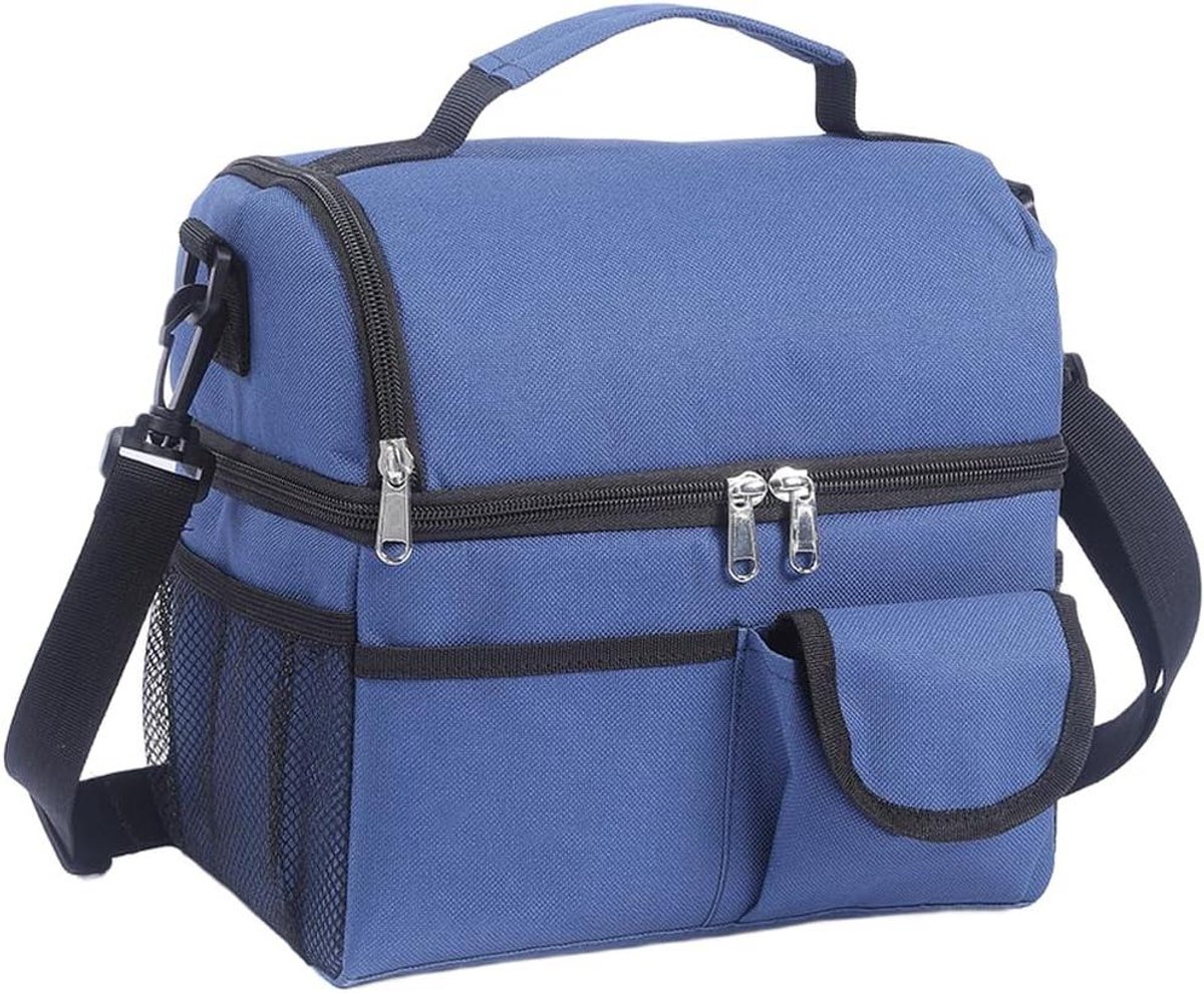 Geïsoleerde Lunchtas - Thermos Lunchbox - Picknick en Reizen - Dubbellaags Geïsoleerd - 8L - Wijnrood