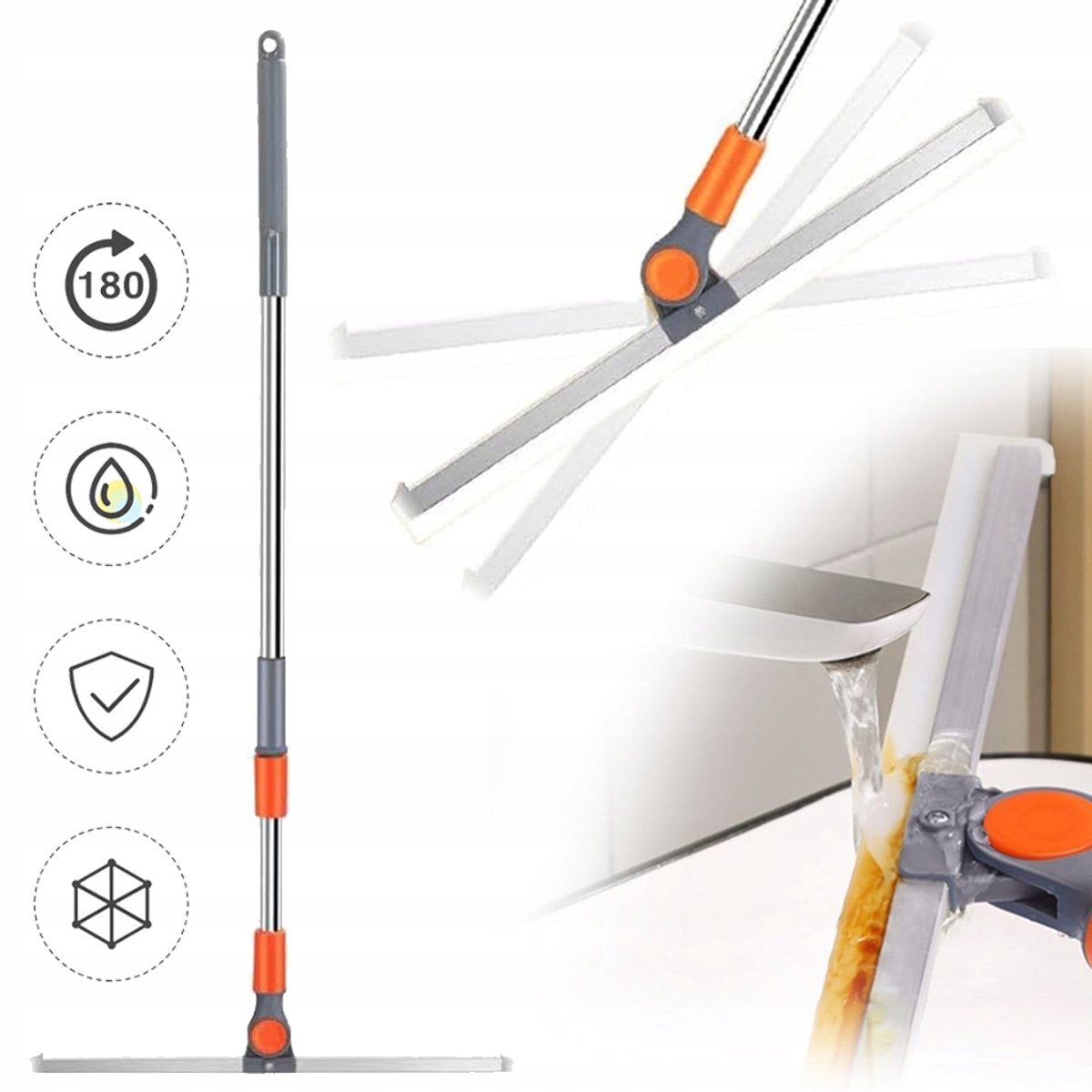 Siliconen vloertrekker 50 cm - ideaal voor natte ruimtes
