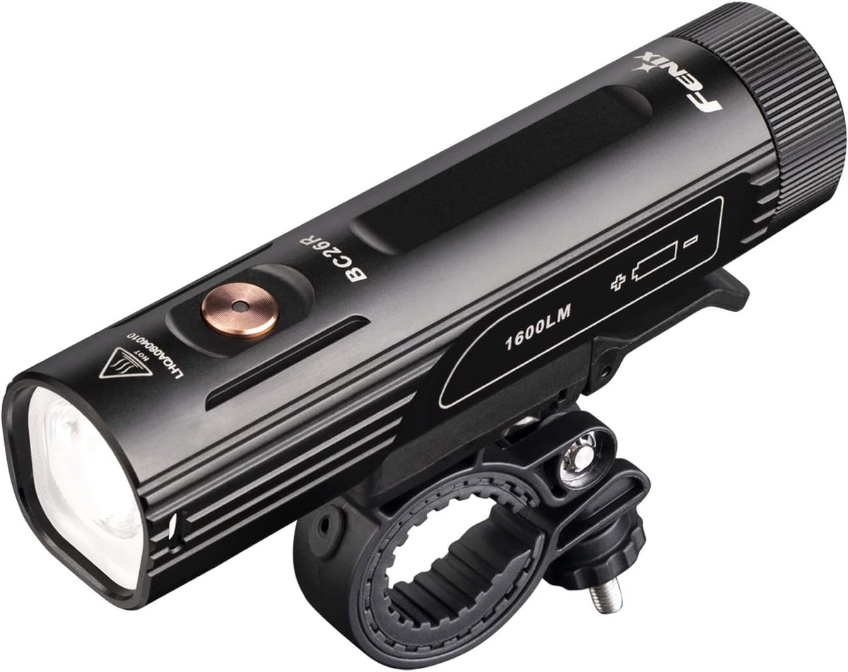 BC26R 21700 aangedreven oplaadbare fietslamp met hoge capaciteit 5000mAh batterij - zwart