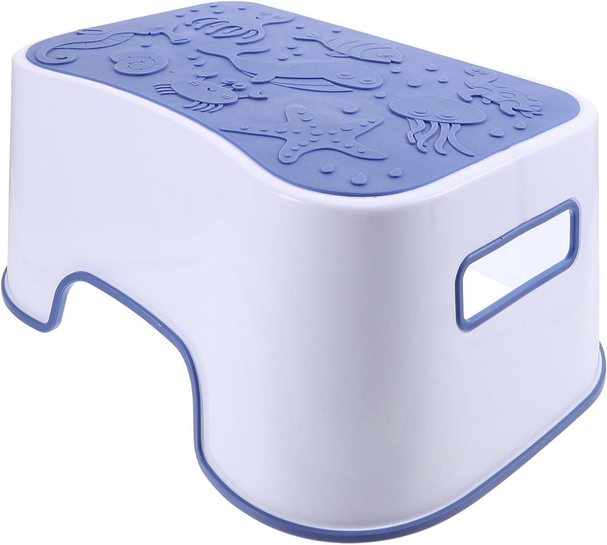 Toilet Opstapje - Krukje Voetenbank - Comfortabel Zitten - Ergonomisch Ontwerp - 38 x 16 x 26 cm - Blauw