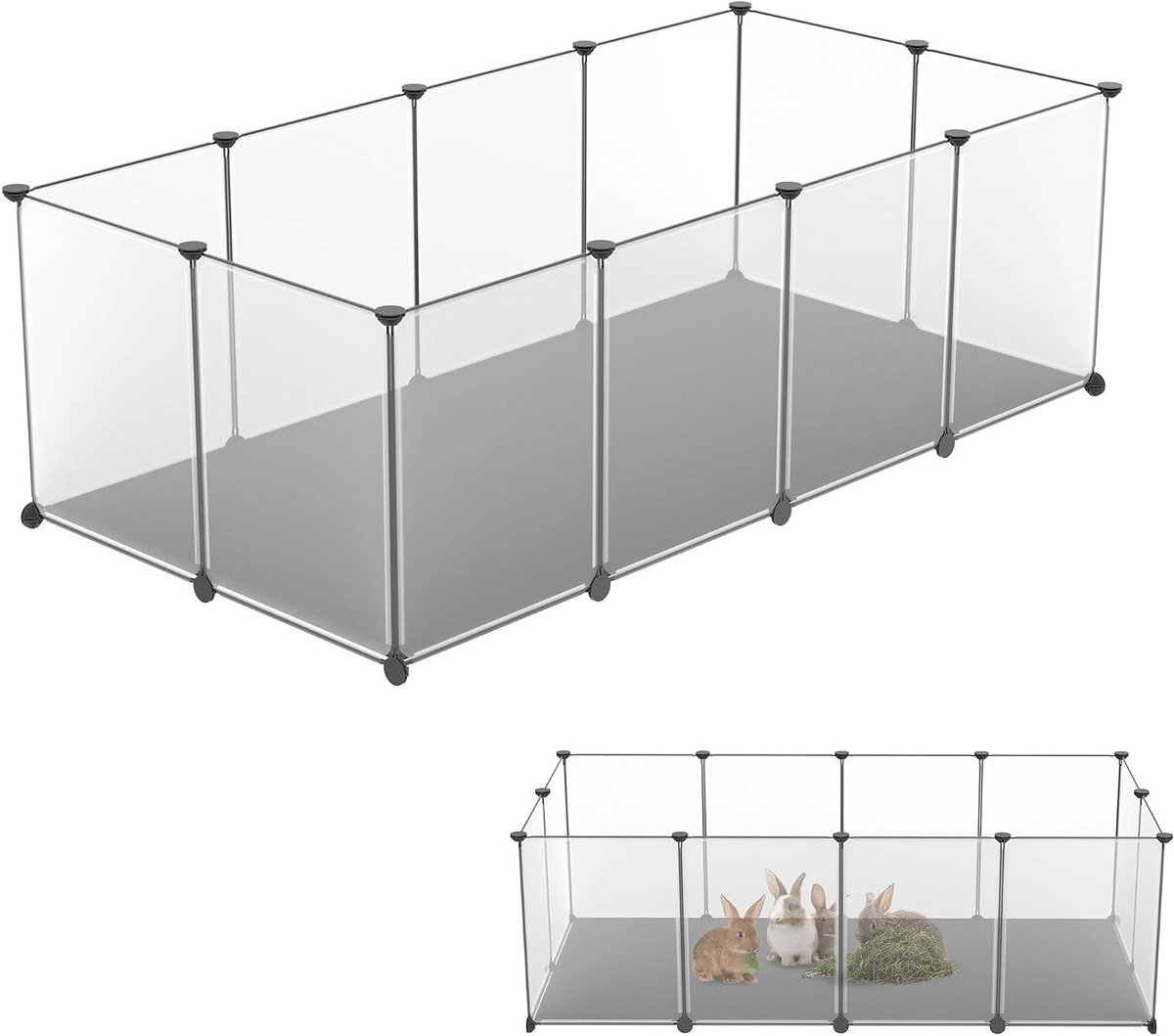 Buitenren Kleine Dieren - Rattenkooi Caviaverblijf - Dierenverblijf Cre uevo00ebren - Modulair Ontwerp - 143 x 73 x 46 cm