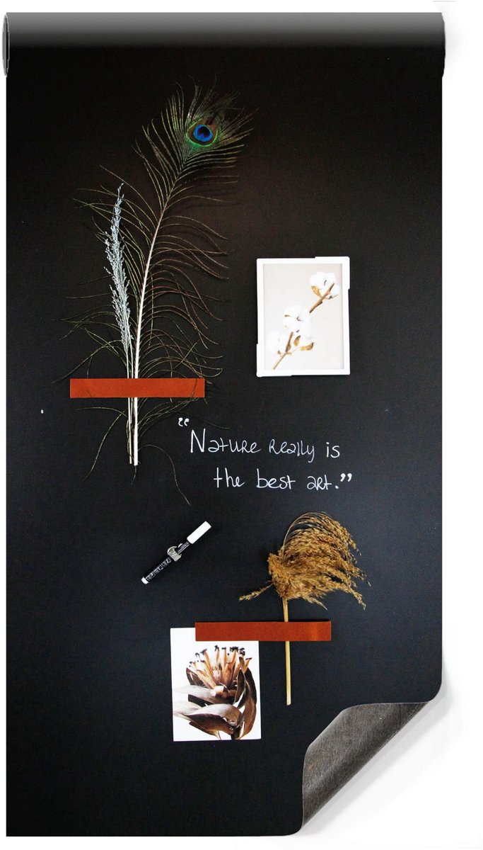 Starters Kit - Zelfklevend Magneetbehang Zwart Met Accessoires - 60x150cm - Kamer26