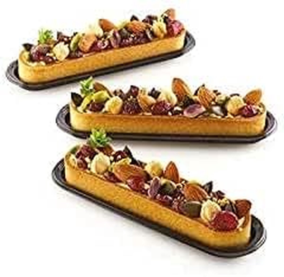 Bakvorm Cirkels - Taartringen Set - Taarten Maken - Ovenbestendig Vaatwasserveilig - 6 Stuks 146x34mm - Zwart