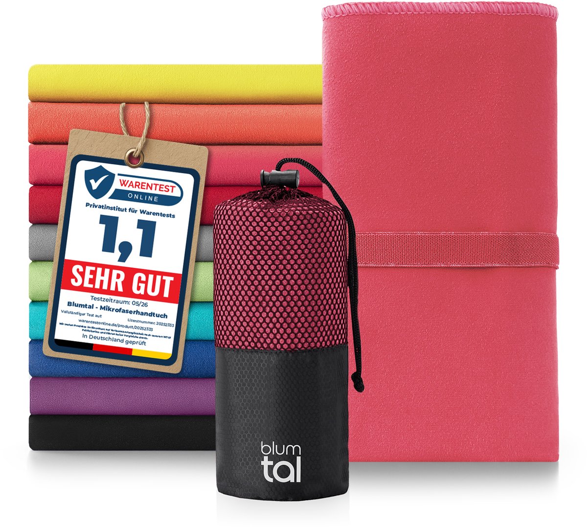 Blumtal Sporthanddoek - Microvezel - 100x200cm - Roze