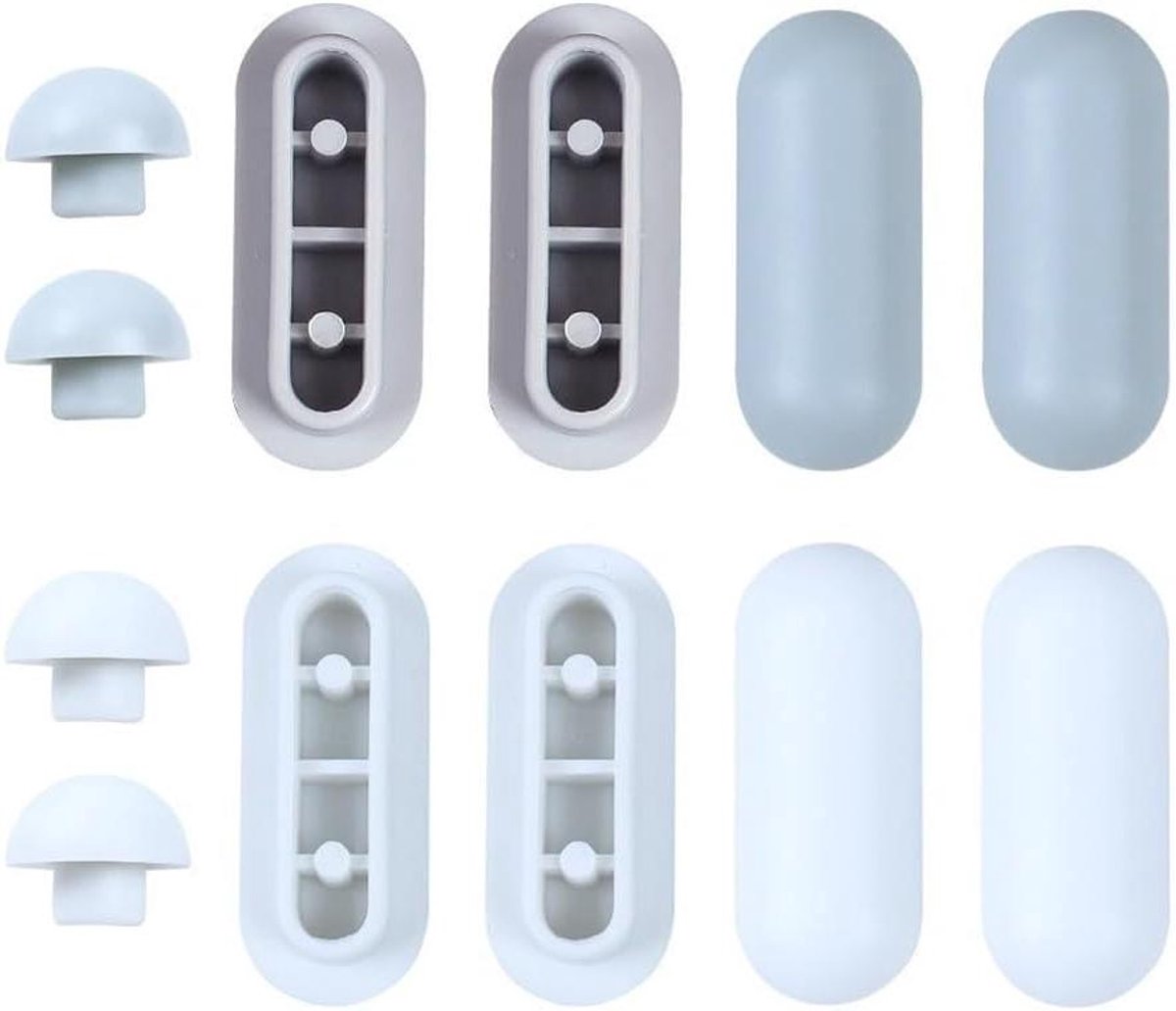Toiletbrilsteunpads - Stille Bumpers Kit - Geluidsdemping Gebruik - Tool-Free Installatie - 37 Grams - Wit