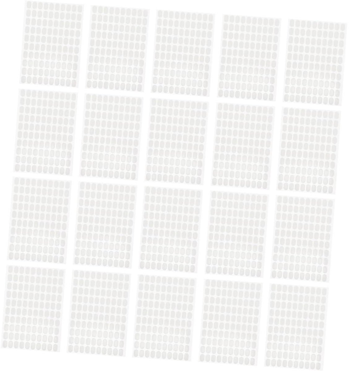 Nagelplakstrips - Dubbelzijdige tape Nagellijm - Nagelstyling - Onzichtbare hechting - 20 vellen - Wit