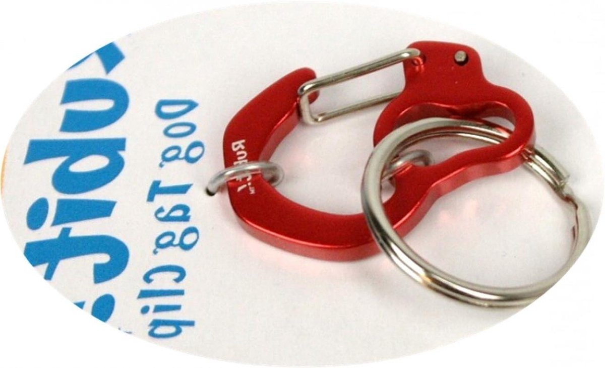 Hond Tag Clip - Halsband Schakelaar - Hondentuigjes Wisselen - Eenvoudig Beveiligen - 2.1 cm Diameter - Rood