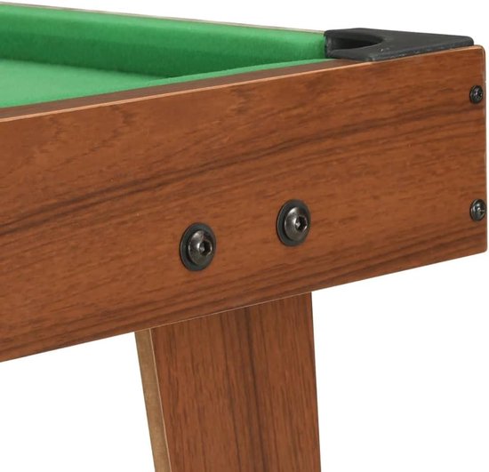 Mini Pooltafel - Biljarttafel Klein - Spelplezier Thuis - Draagbaar Ontwerp - 92x52x19 cm - Bruin en groen van mini — afbeelding 4