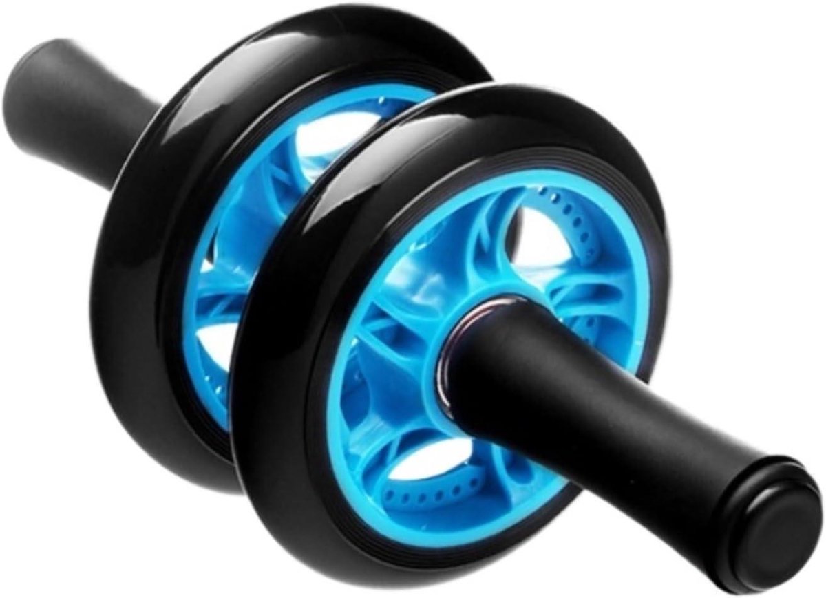 Buikwiel Buikoefenrol - Buikspierroller Oefenwiel - Core Training - Auto-Rebound Technologie - 1500 Gram - Zwart
