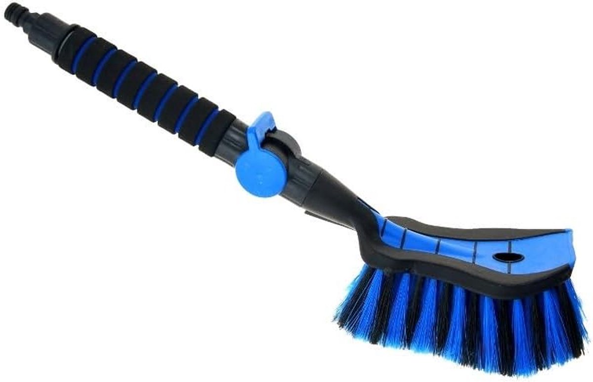 Auto Wasborstel - Autoborstel Schoonmaak - Auto Wassen - Met Klep - Zachte Handgreep - Blauw