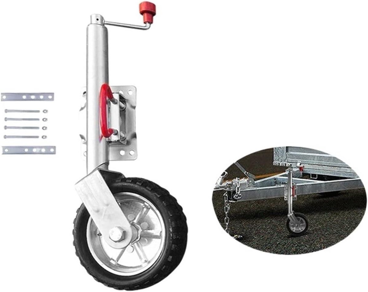 Aanhangwagen Jockey Wiel - Trailer Steunwiel - Trailer Verplaatsen - Zwenkbaar Ontwerp - 1000kg Capaciteit - Gegalvaniseerd