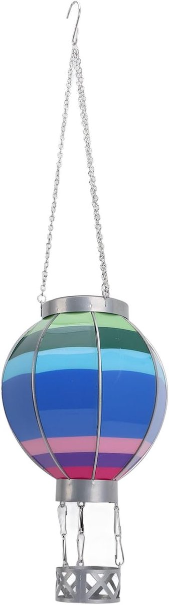 Hangende Zonnelantaarn - Decoratieve Lantaarn Tuinlamp - Buiten Verlichten - Heteluchtballon Design - Grote Maat - Bruin