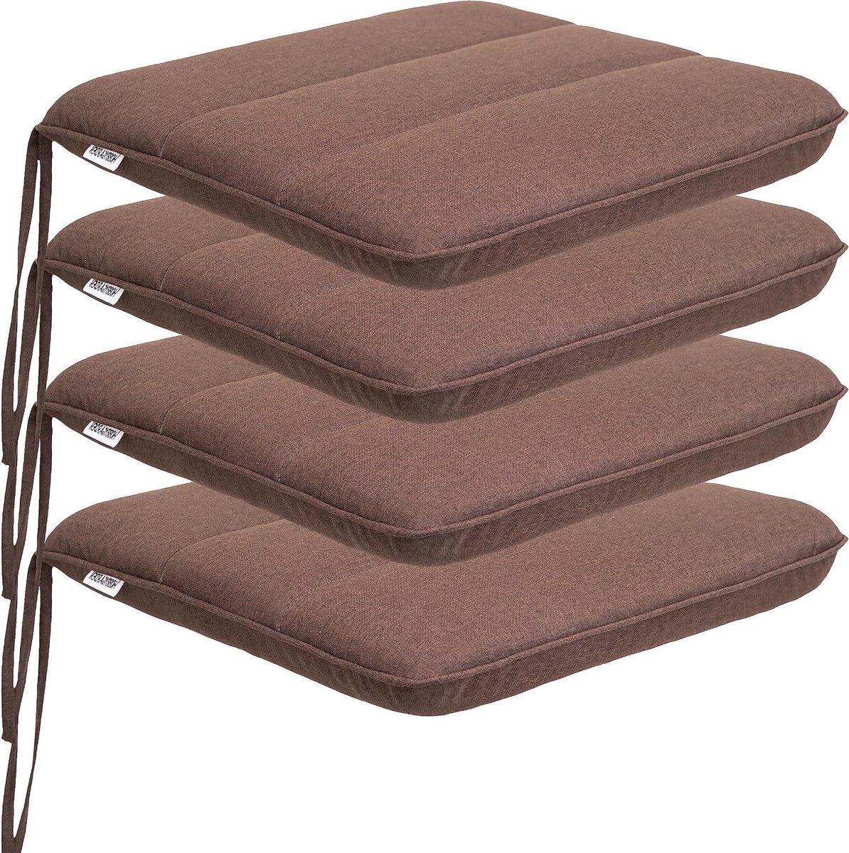 Zitkussens Tuinmeubelen - Tuinkussens Stoelkussens - Comfortabel Zitten - Vochtbestendig Materiaal - 50 x 43 cm - Bruin