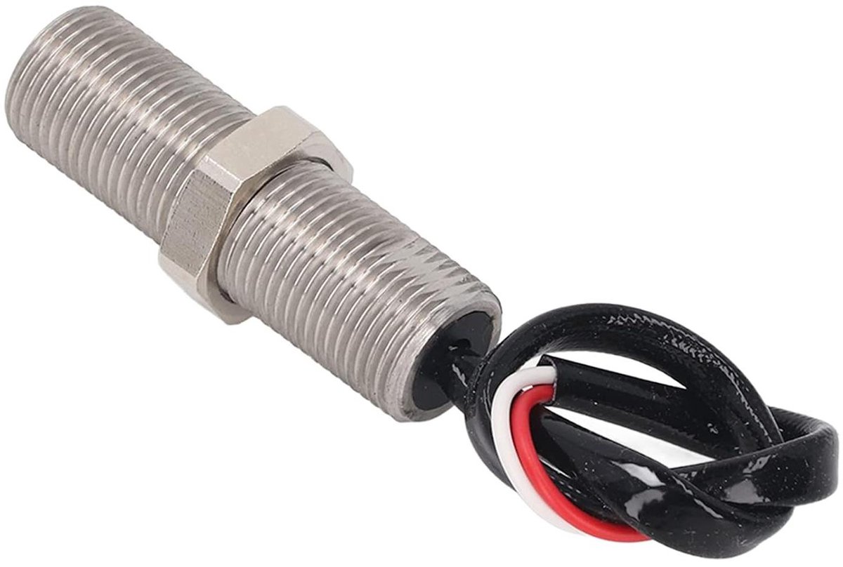 Generator Snelheidssensor - Magnetische Sensor Toerenteller Sensor - Generatoren Monitoren - Roestvrijstalen Constructie - M18x15 - Zilver