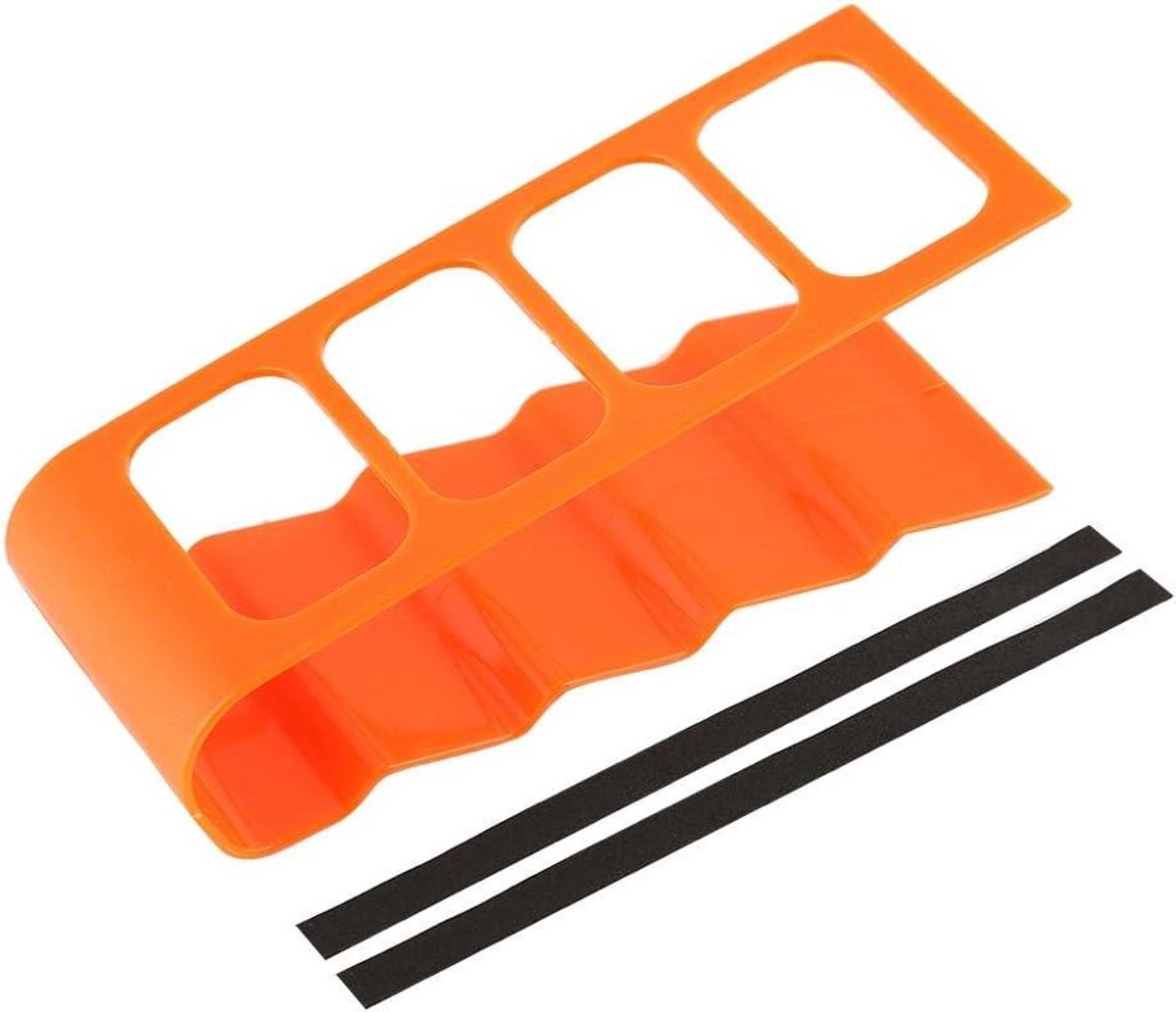 Afstandsbediening Houder - Organizer Bureau - Opbergen Afstandsbedieningen - 4 Slots Ontwerp - 18 x 7 cm - Oranje