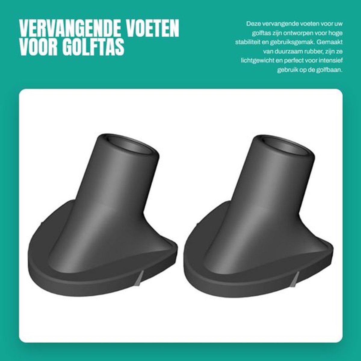Golftas Lichtgewicht - Vervangende Voeten - Hoge Stabiliteit - Waterdicht - Duurzaam Rubber - Betrouwbaar Ontwerp - Golfaccessoires