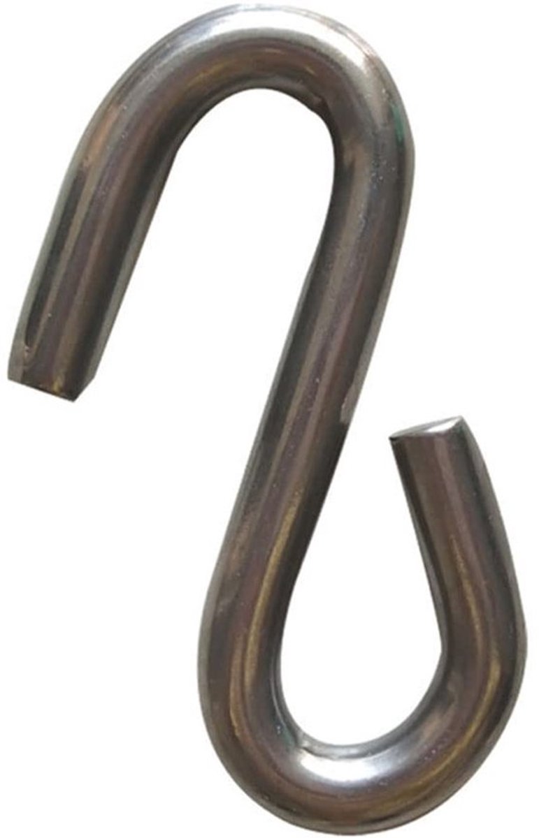 S Haken Heavy Duty - 5 Stuks - Roestvrij Staal - Waterdicht - Slijtvast - Industrieel Ontwerp - Geschikt voor Hangmatten - Ophanghaak
