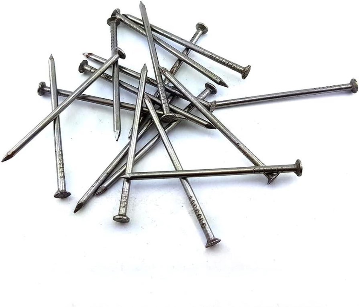 Stalen Spijkers - Metaalnagels Draadpennen - Hout Verbindingen - Blank Oppervlak - 27 x 65 mm - Zilver