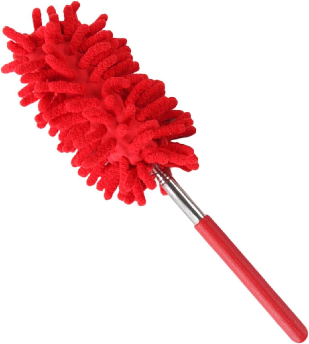 Autoborstel - Reinigingsborstel Voertuig - Auto Reinigen - Uittrekbare Handgreep - 24-72 cm - Rood
