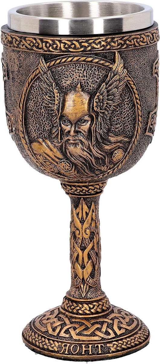 Thor Kelk - Beker Drinkbeker - Themafeesten - Handgeschilderd - 17 cm - Brons