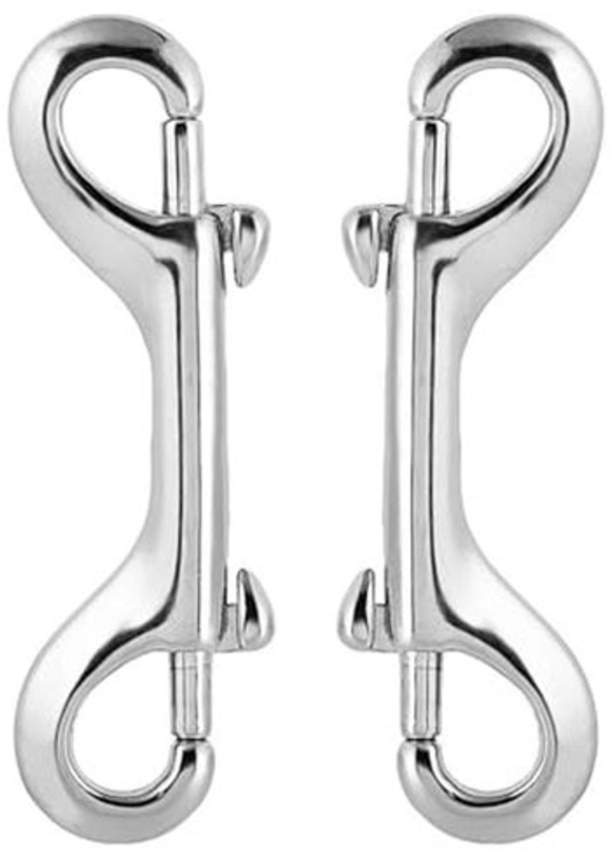 Dubbele eindbout Snap Haken Dubbele End Heavy Duty Trigger Snaps Kreeft Sluiting Snap Hook Bolt Snaps Bevestigingsclip - 2 stuks